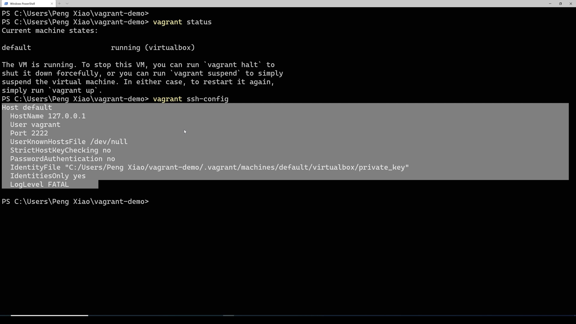 1-7 Vagrant的ssh config.mp4