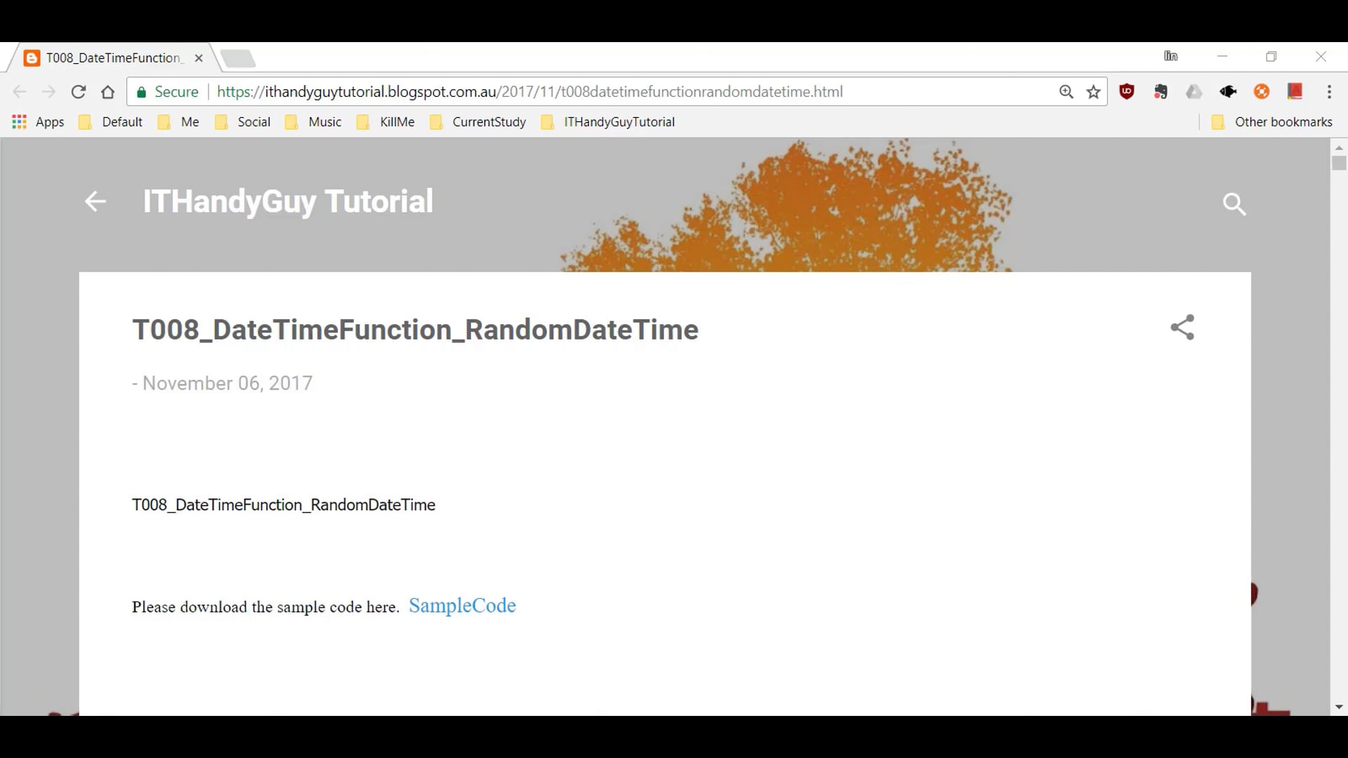 Tutorial 08講義 討論DateTime Function，實作Random DateTime.mp4